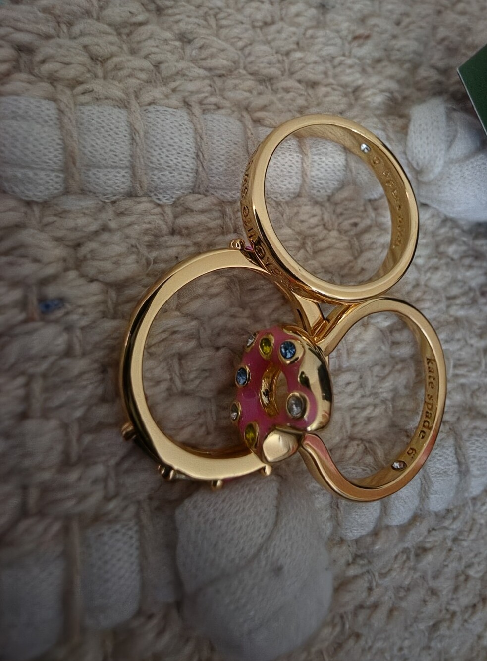 $148 Kate Spade Coffee Shop Donut Ring